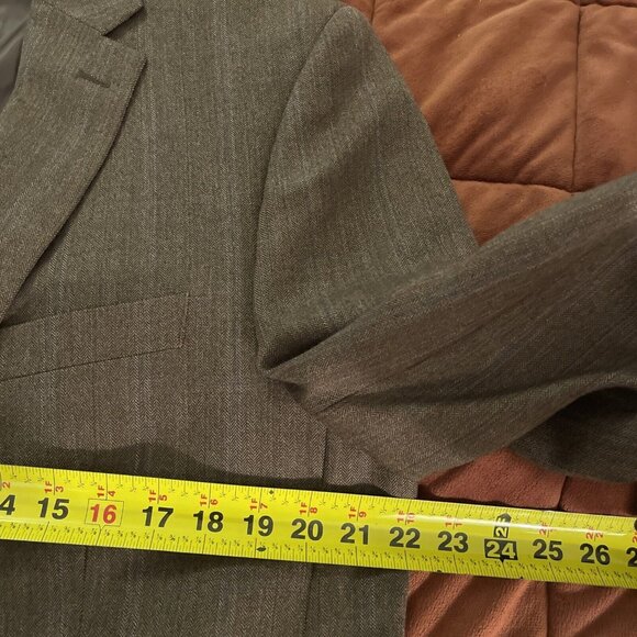 44L NWOT Lauren Ralph Lauren Brown Herringbone Wool Sport Coat Blazer Jacket - Picture 11 of 16